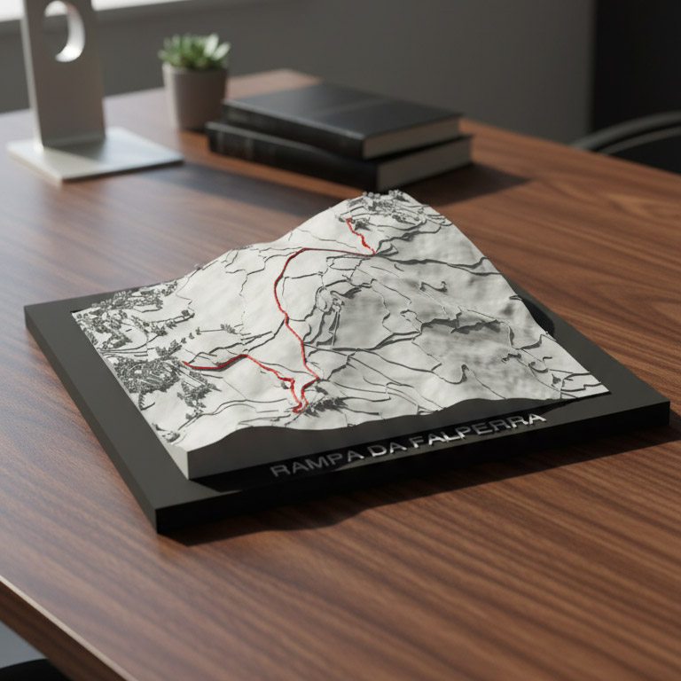 rampa da falperra relevo topográfico 3d